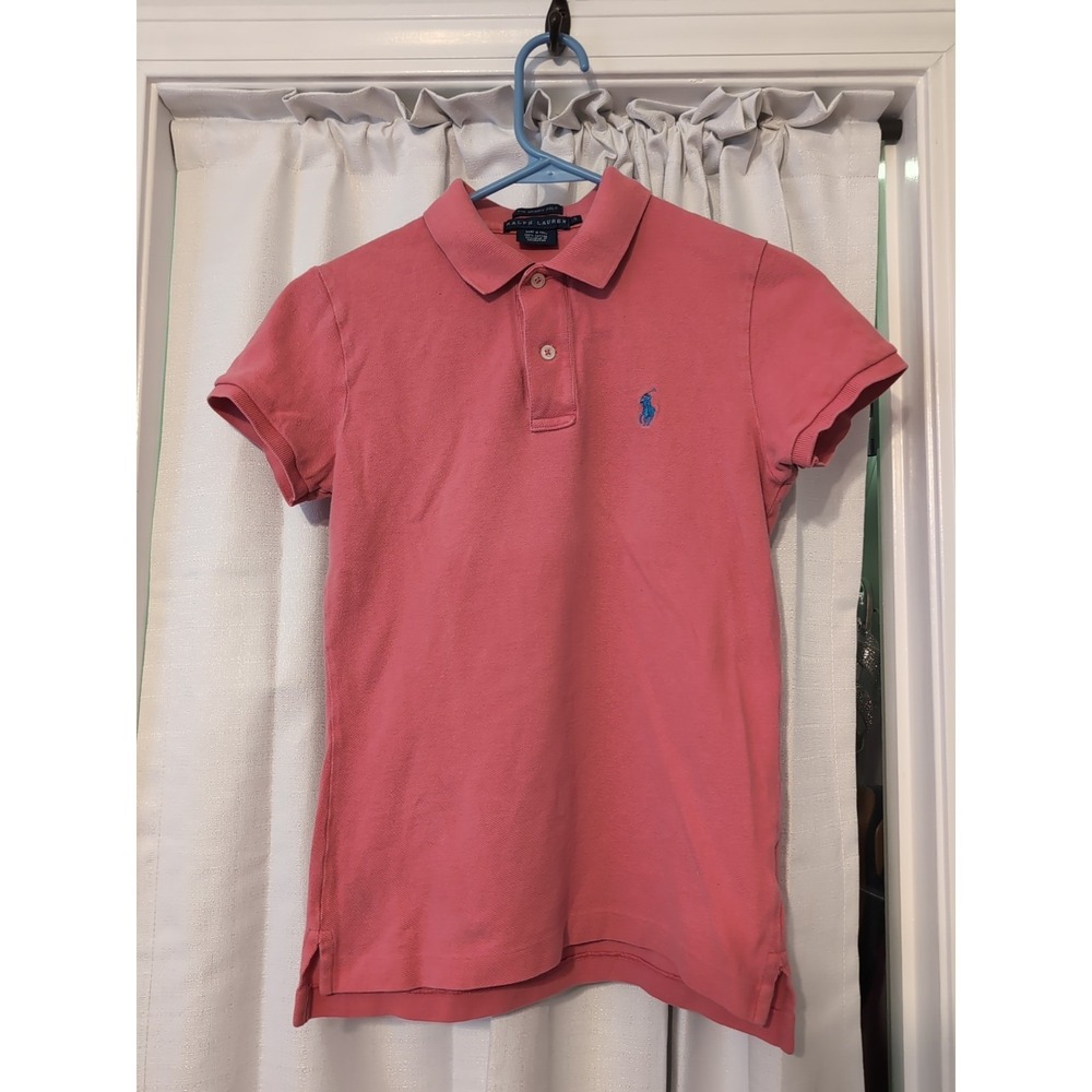 Ralph Lauren The Skinny Polo 100% Cotton Women Sz. Small Preppy Classic